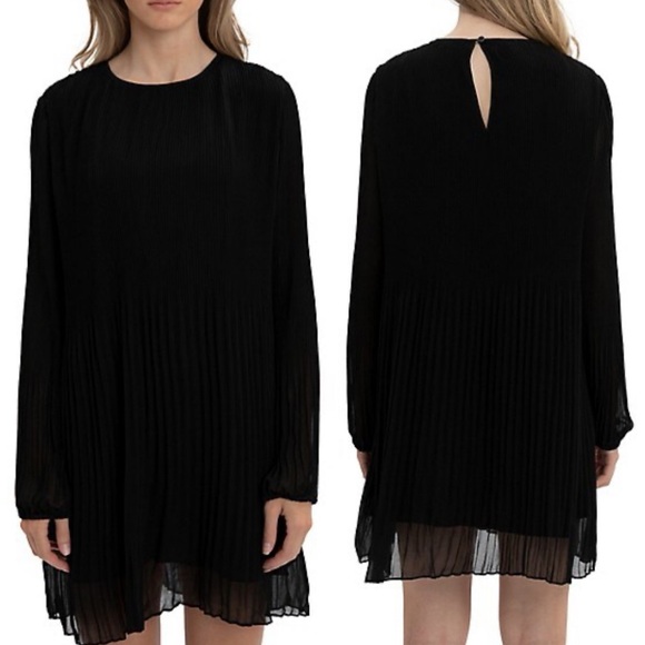 🆕 Point Zero Balloon-Sleeve Pleated Mini Dress - Picture 3 of 12